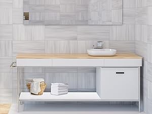 Shelf Liner 24 inch Wide – Waterproof Cabinets Liners, Non Adhesive, Easy to Cut