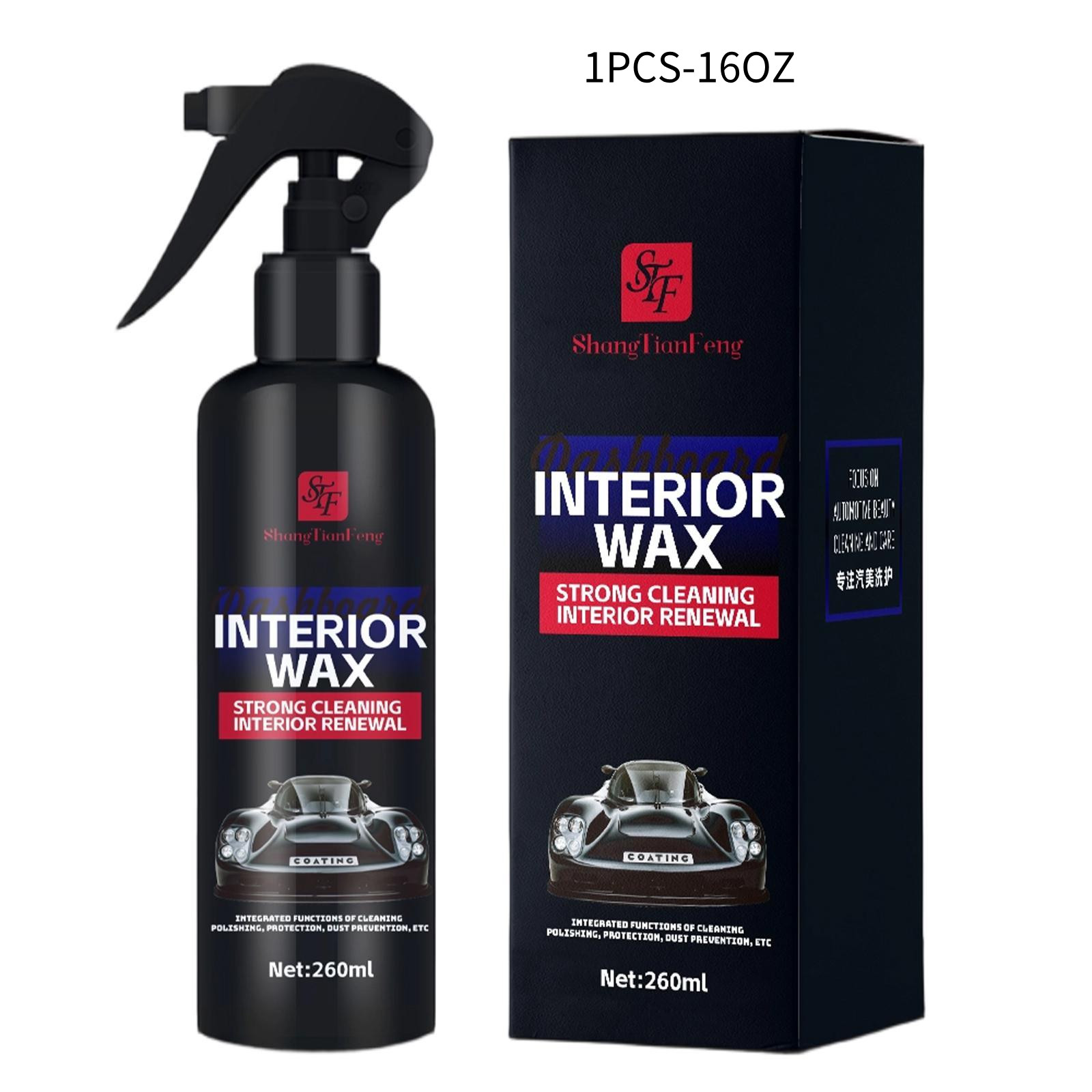 Total Interior Cleaner & Protectant 16 Oz, Car Care for Leather Vinyl Plastic Gl