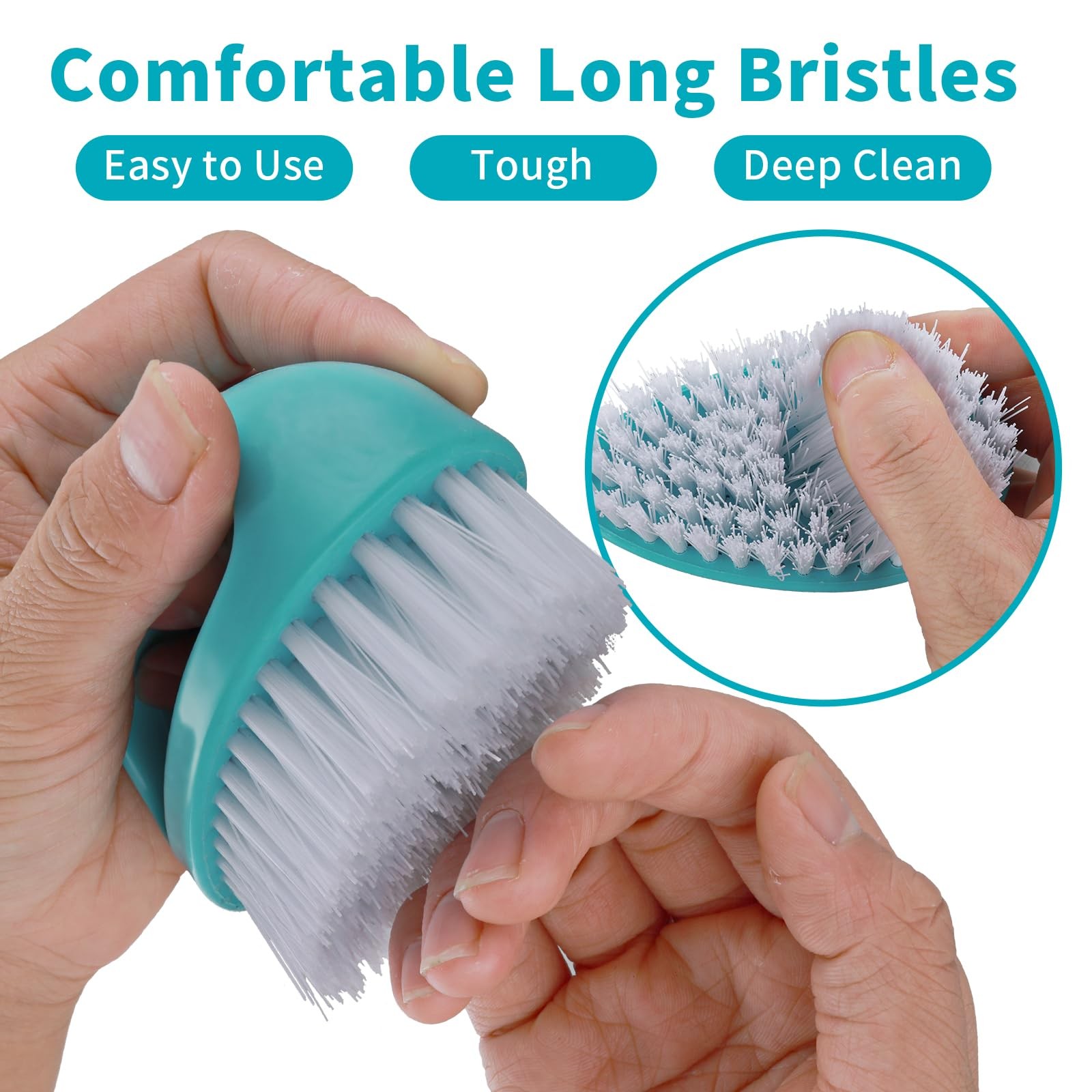 Amaxiu Hand Nail Brushes, 2pcs Grip 10*5*6.5cm/3.93*1.96*2.55in, Red, Blue