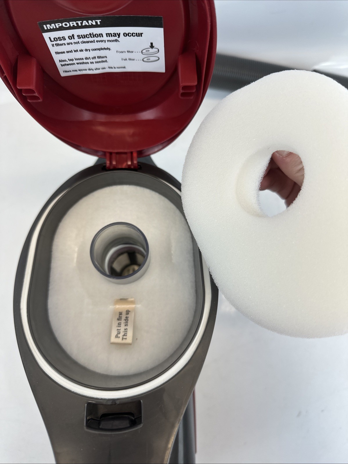 Shark QH296QRD Rocket Ultra-Light Handheld Vacuum Car Detail Kit 15FT Cord Red