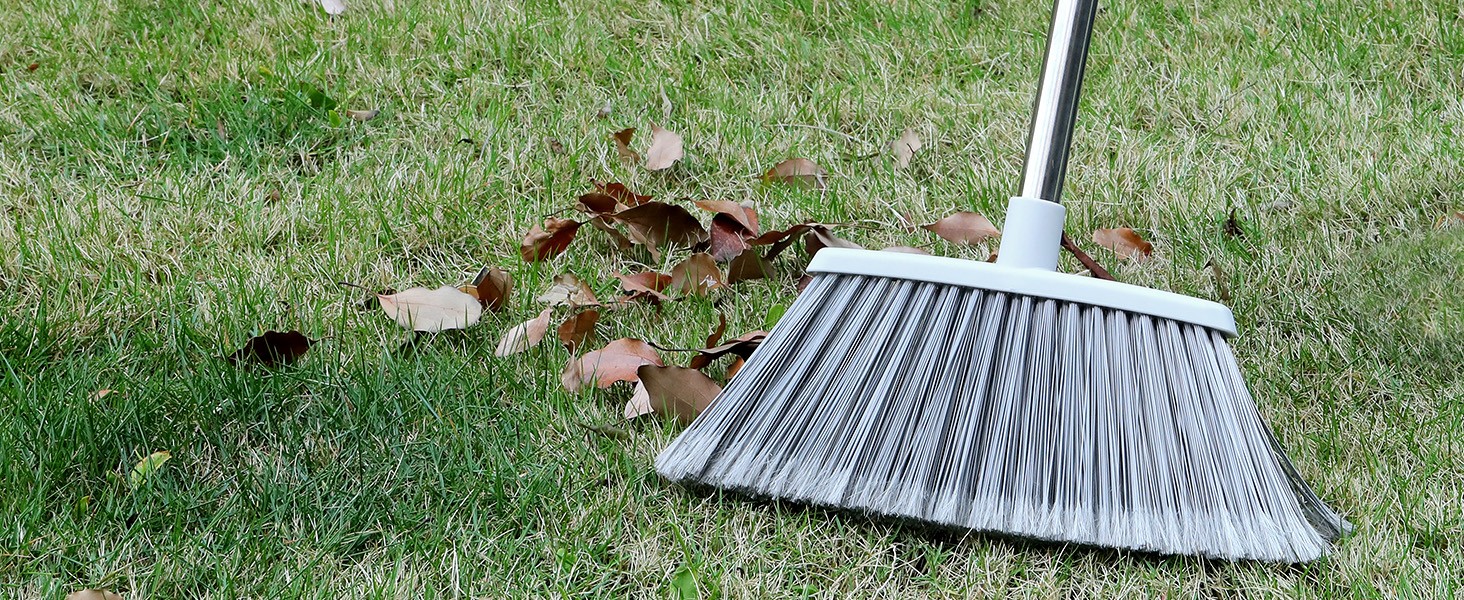 Broom, Outdoor Brooms for Sweeping Indoor, Adjustable 55″ Pet Hair Removal Heavy