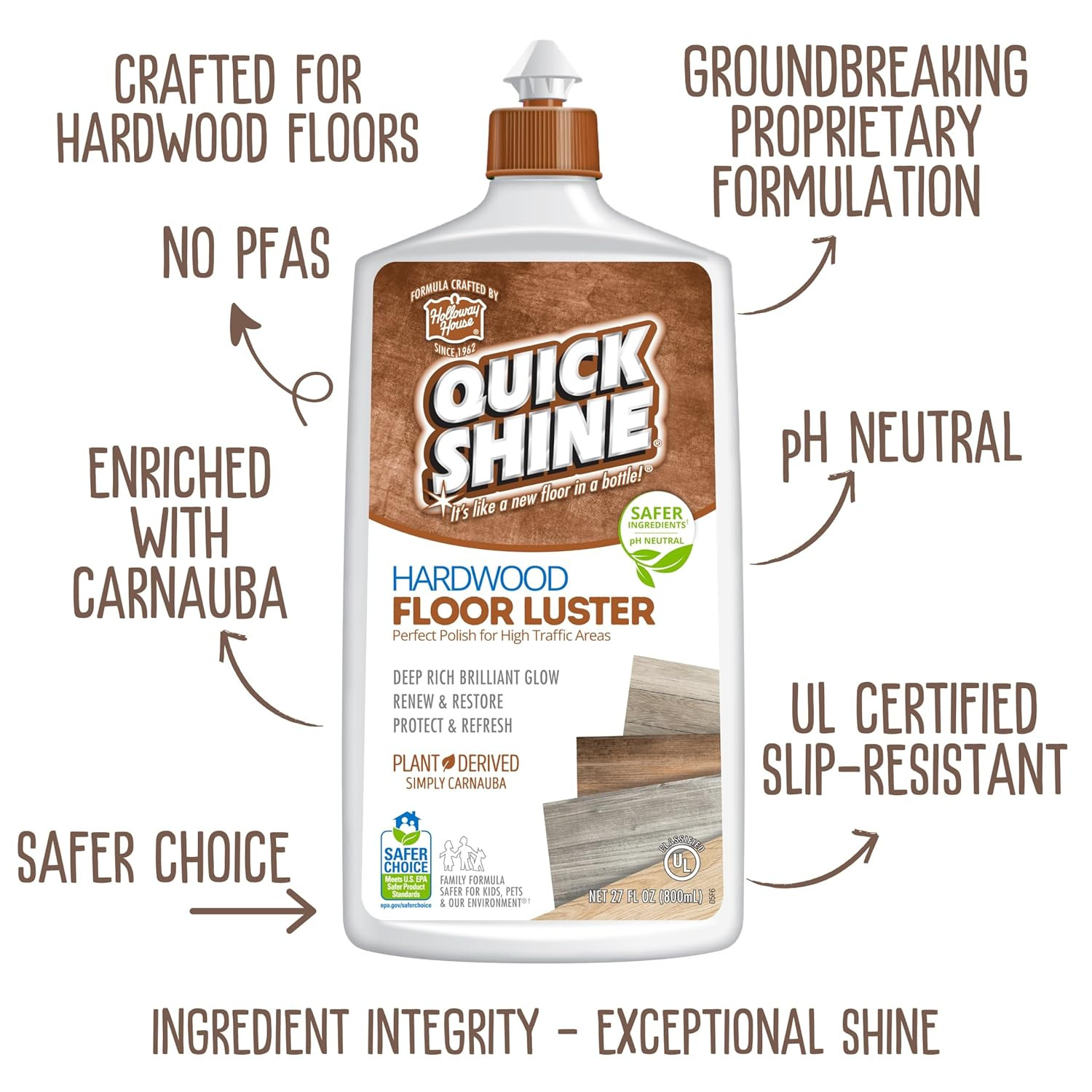 High Traffic Hardwood Floor Luster and Polish, 27 Fl. Oz.