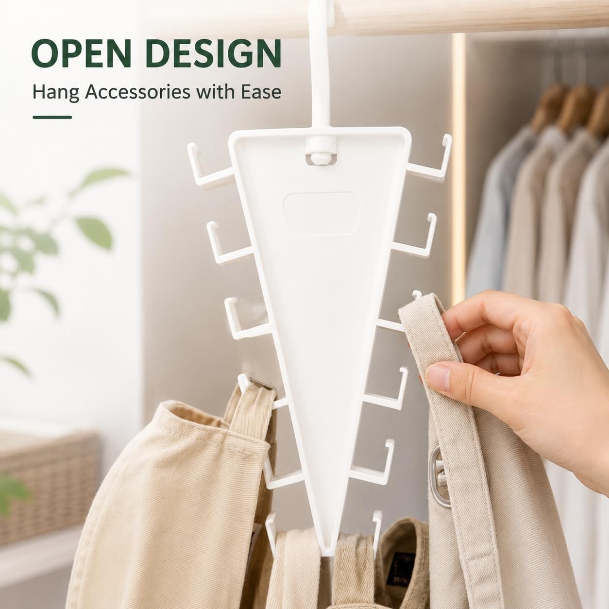 12 Hooks Space Saving Closet Hanger Organizer, V-Shape Multi Hook Clothes Hanger