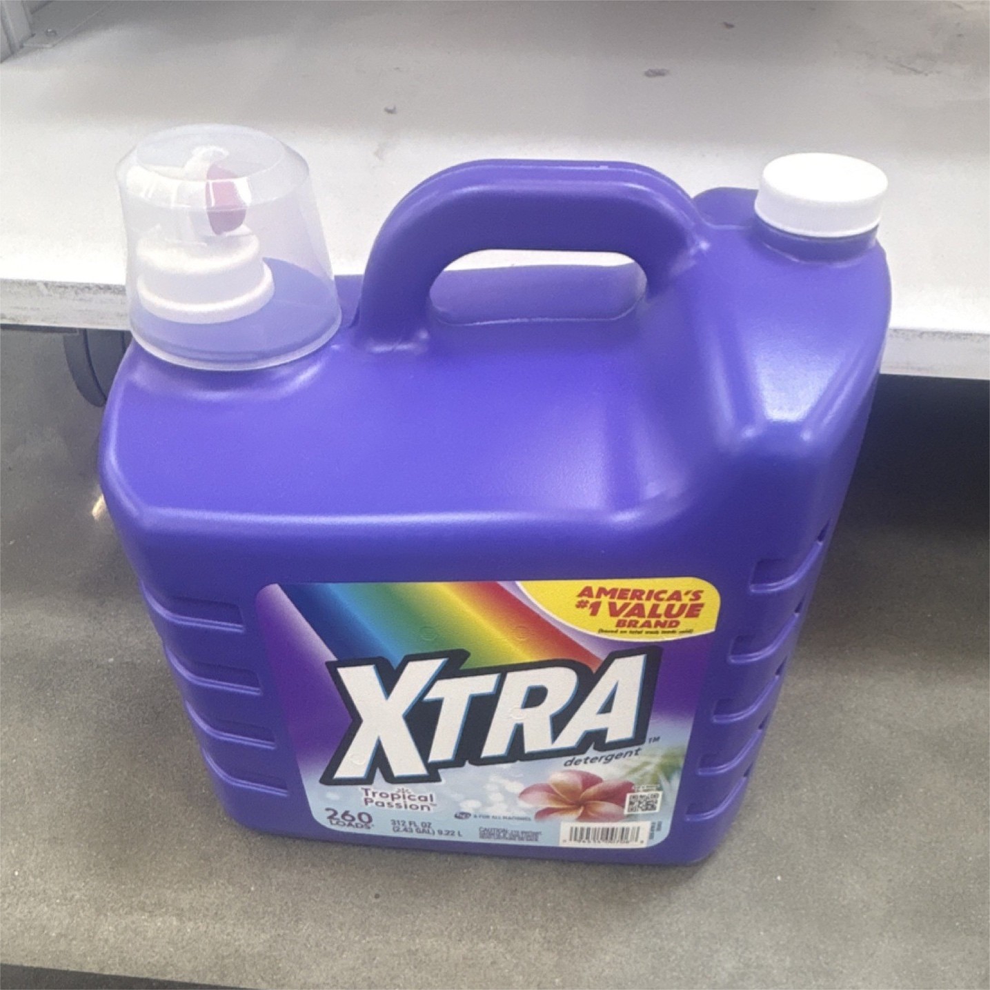 XTRA Tropical Passion Liquid Laundry Detergent, Concentrated, 260 Loads, 1 Pack
