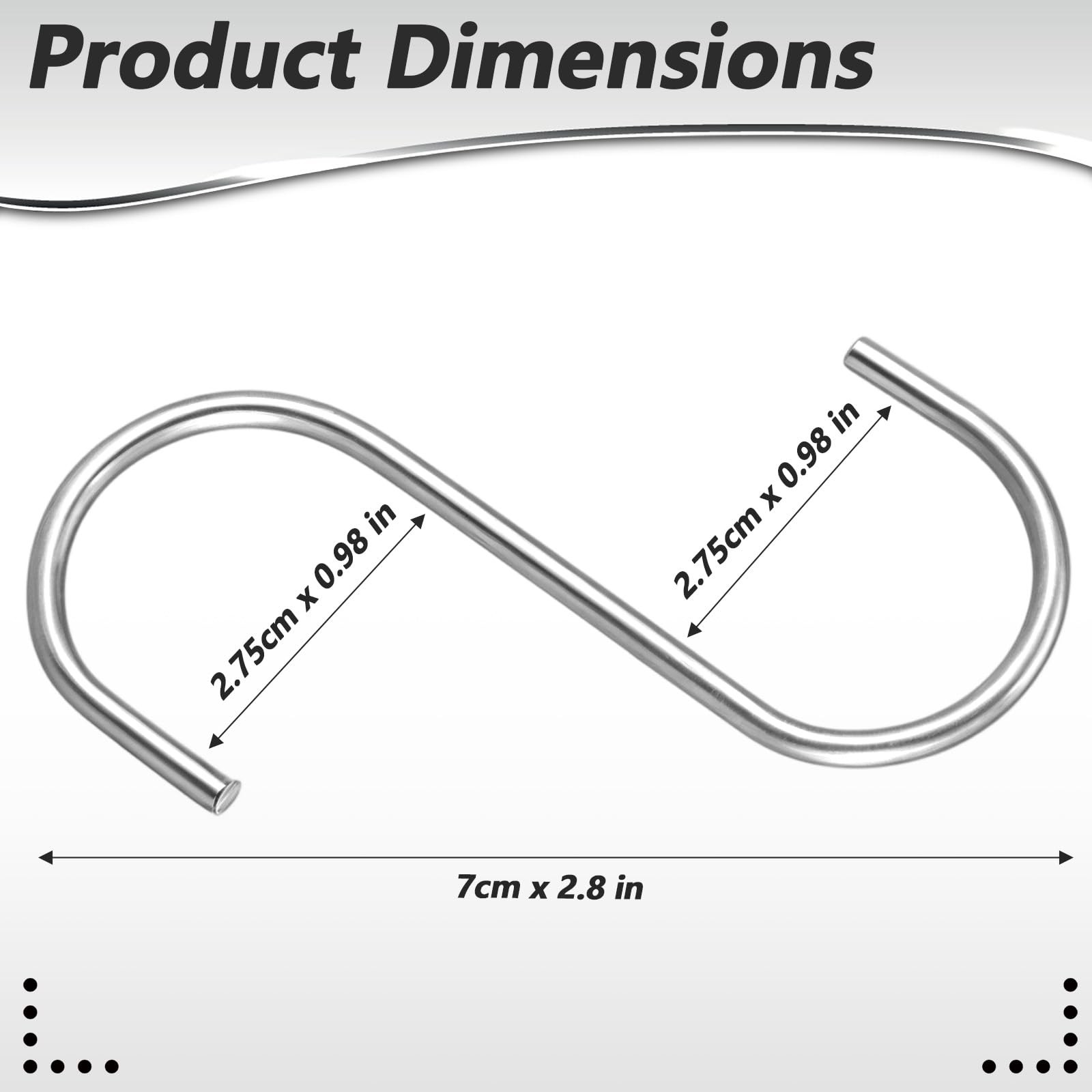150 Pcs 2.75 Inch S Hooks, Heavy Duty Stainless Steel S Shaped Hanging Hooks …