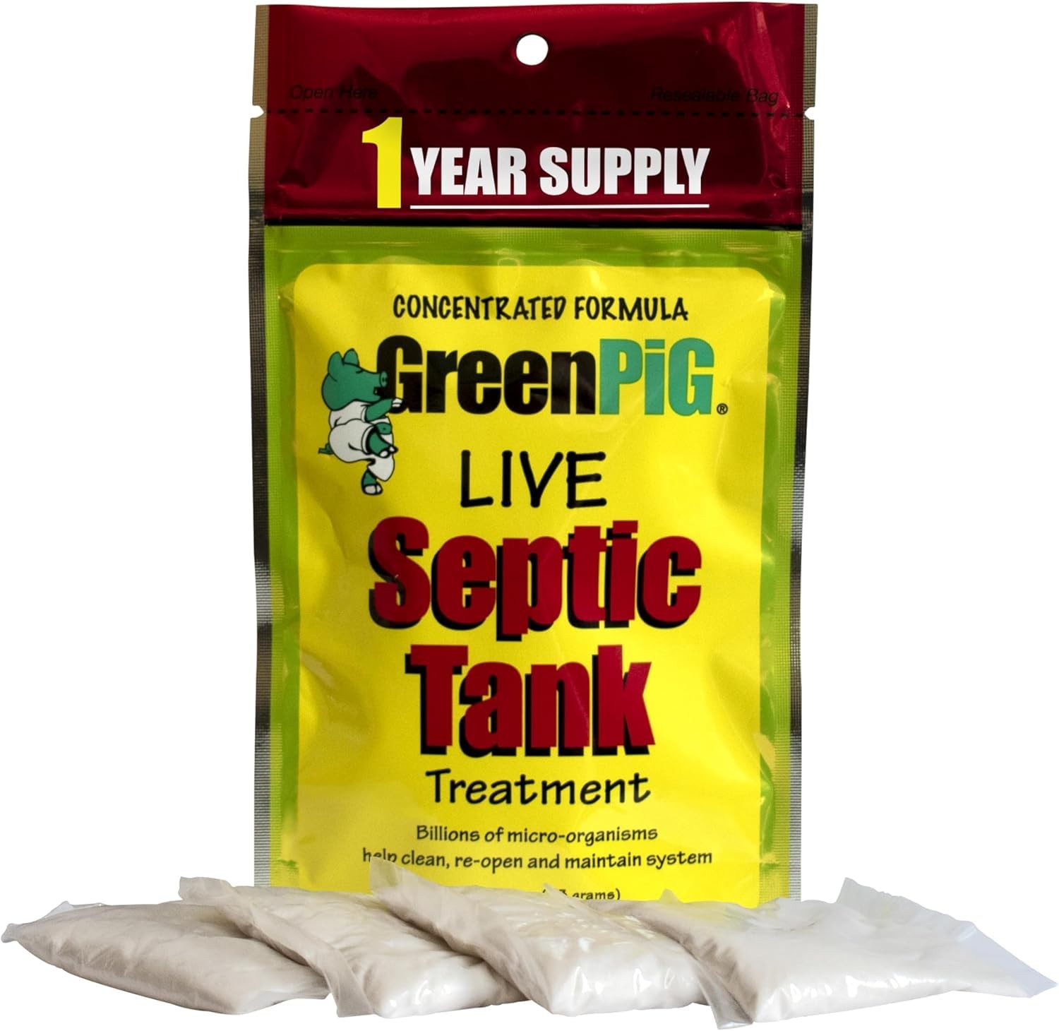 Green Pig Drain Field Cleaner, Septic Safe Clog 128 Fl Oz (Pack of 1)