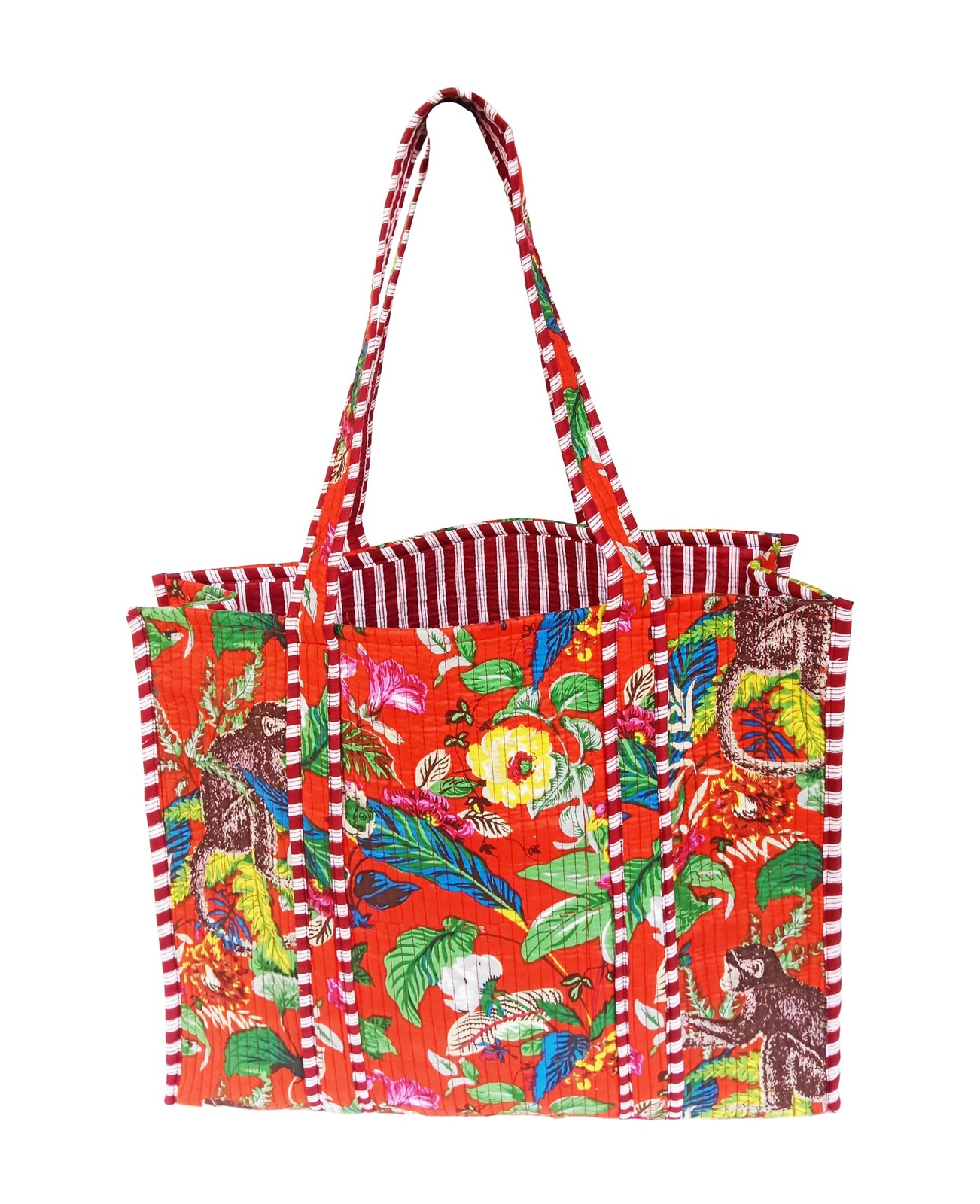 Quilted Cotton Women Beautiful Printed Grocery Shopping Bag, Shoulder Bag, To…