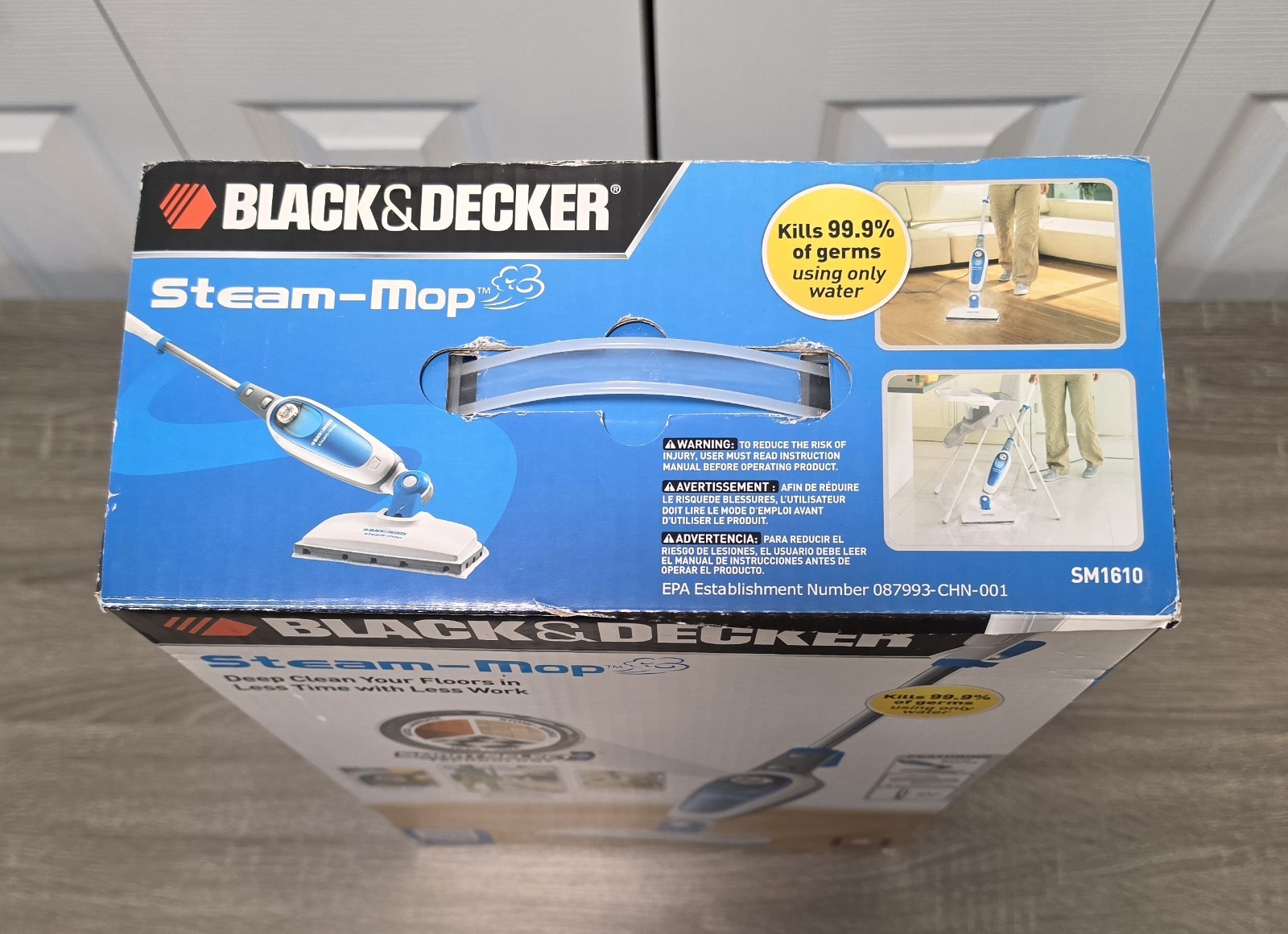 Black+Decker Steam-Mop SmartSelect Technology – 1500W – 23 ft Cord – SM1610
