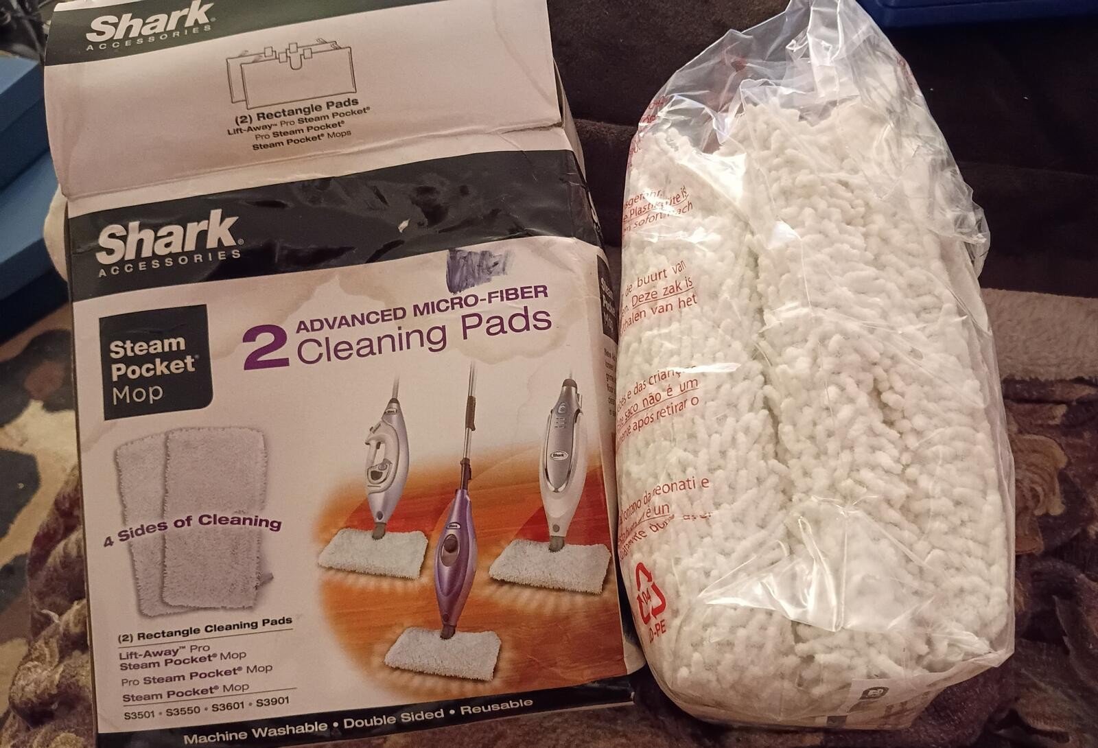 NEW Shark Advanced Microfiber Cleaning Pads 2 Pack Mop S3501 S3601 S3550 S3901