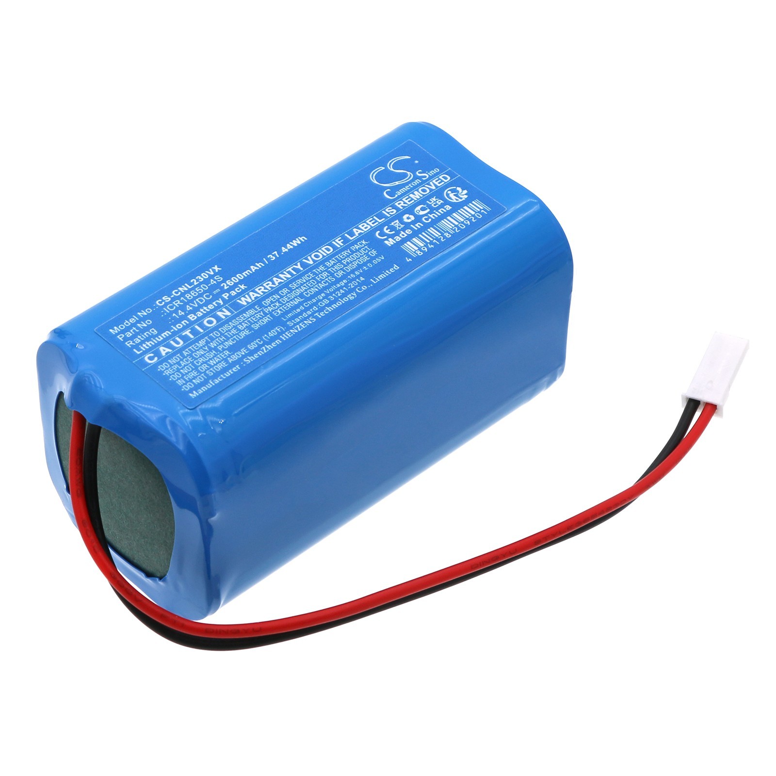 BATTERIE Li-Ion 14.4V 2600mAh Type ICR18650-4S For Ikohs Create Netbot S23