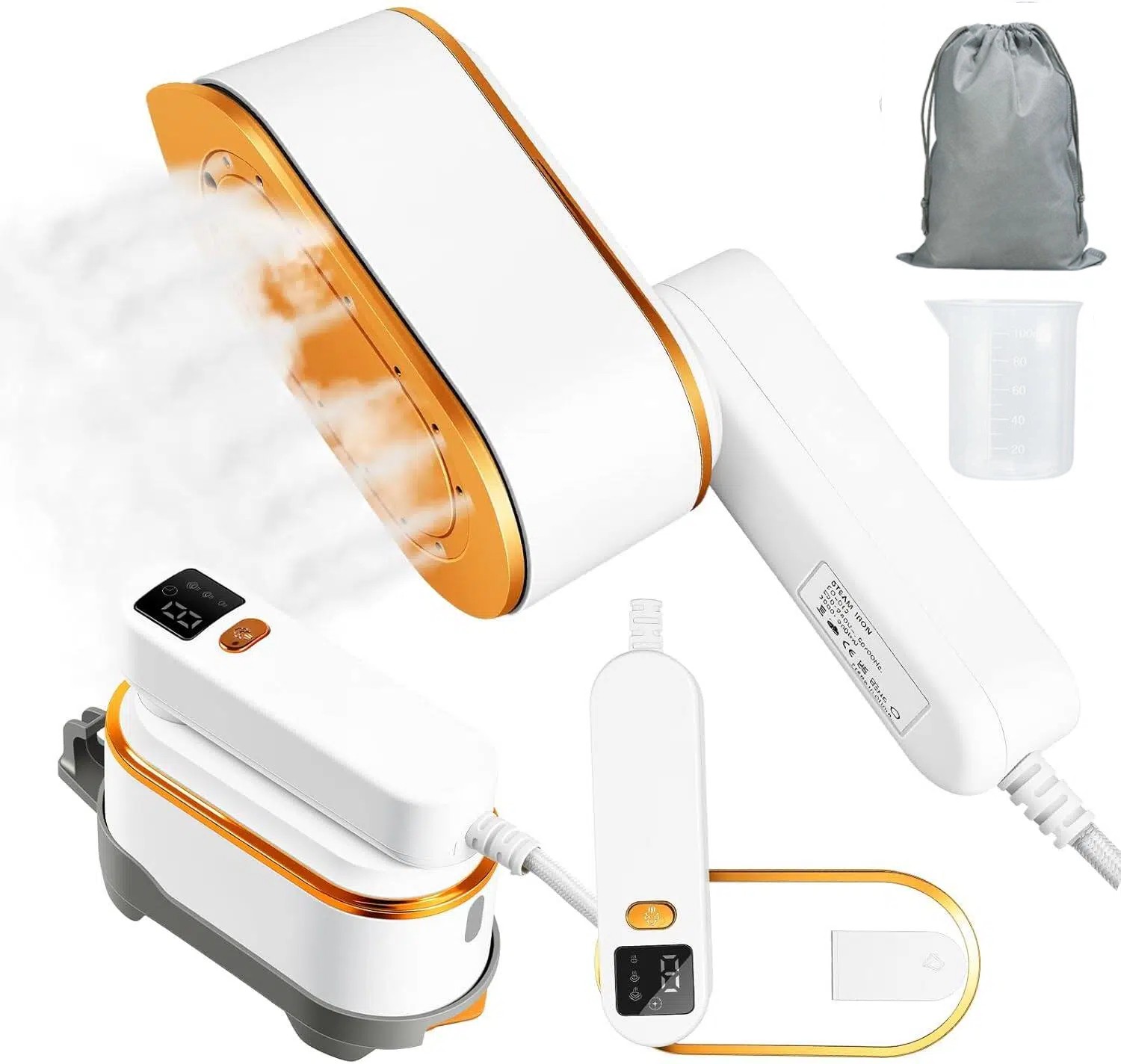Garment Steamer & Iron for Clothes,10s Fast Heat-up 1200W Portable Handheld