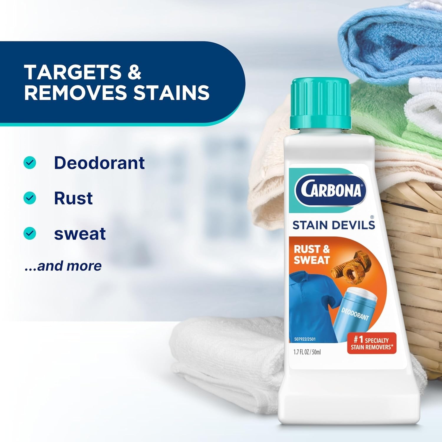 1.7 Fl Oz Stain Devils – Safe for Skin & Washable Fabrics, Multi-Fabric Cleaner