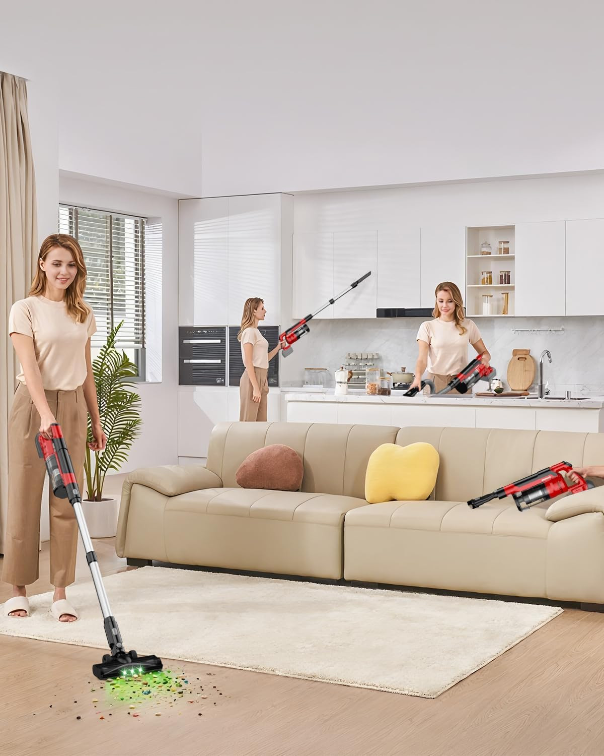 Cordless Vacuum Cleaner for Milwaukee M18 Battery, 7-In-1 Lightweight Stick Vacu