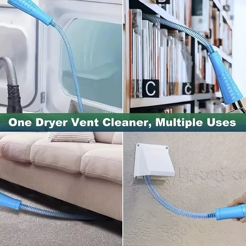 Dryer Vent Cleaner Kit Vacuum Hose Attachment Brush Lint Remover Power Washer
