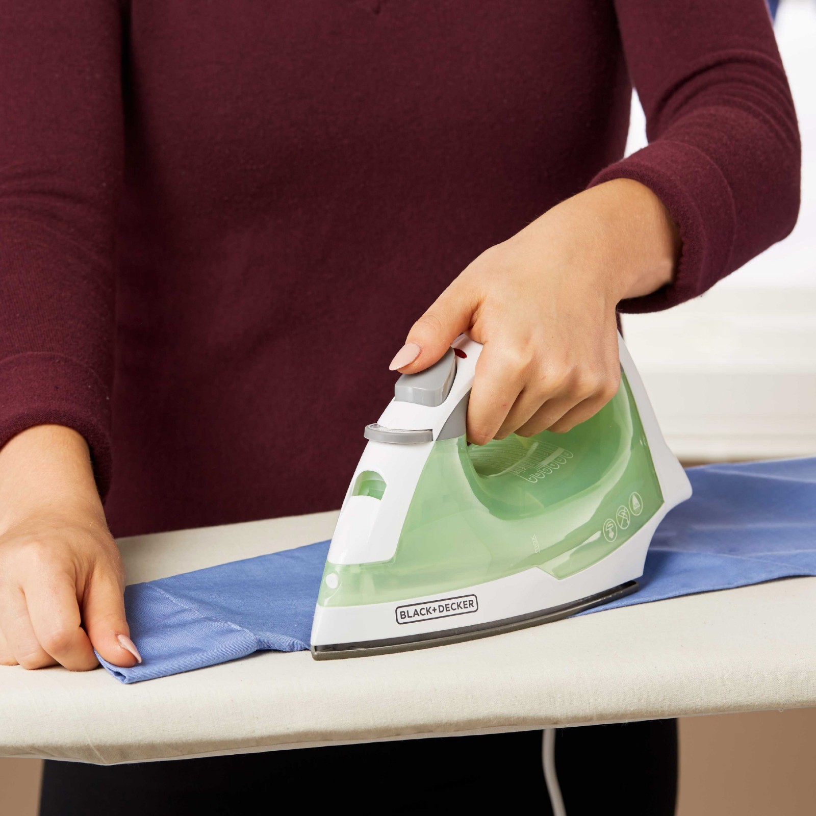 Professional Steam Iron Clothes Nonstick With Compact Garment Portable Anti-Drip