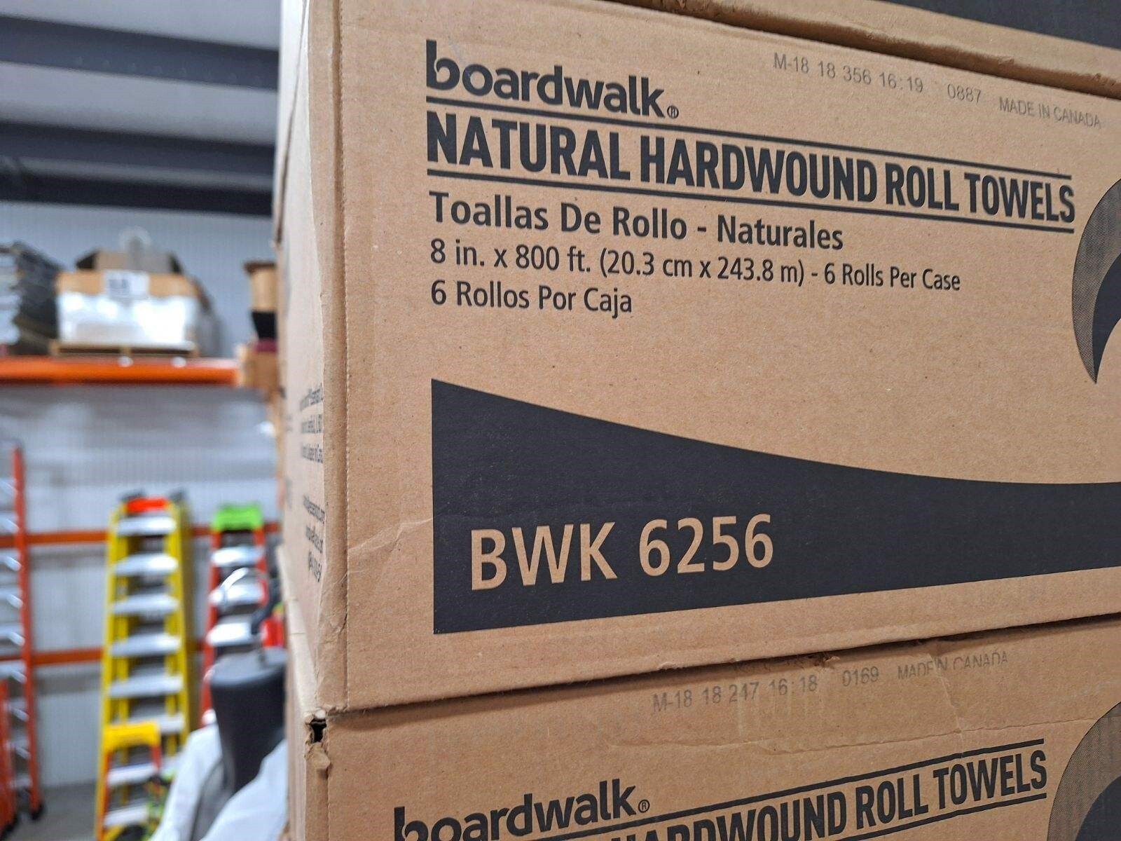 BOARDWALK BWK6256 HARDWOUND ROLL BROWN PAPER TOWELS 8″x 800ft. CASE 6 ROLL BULK