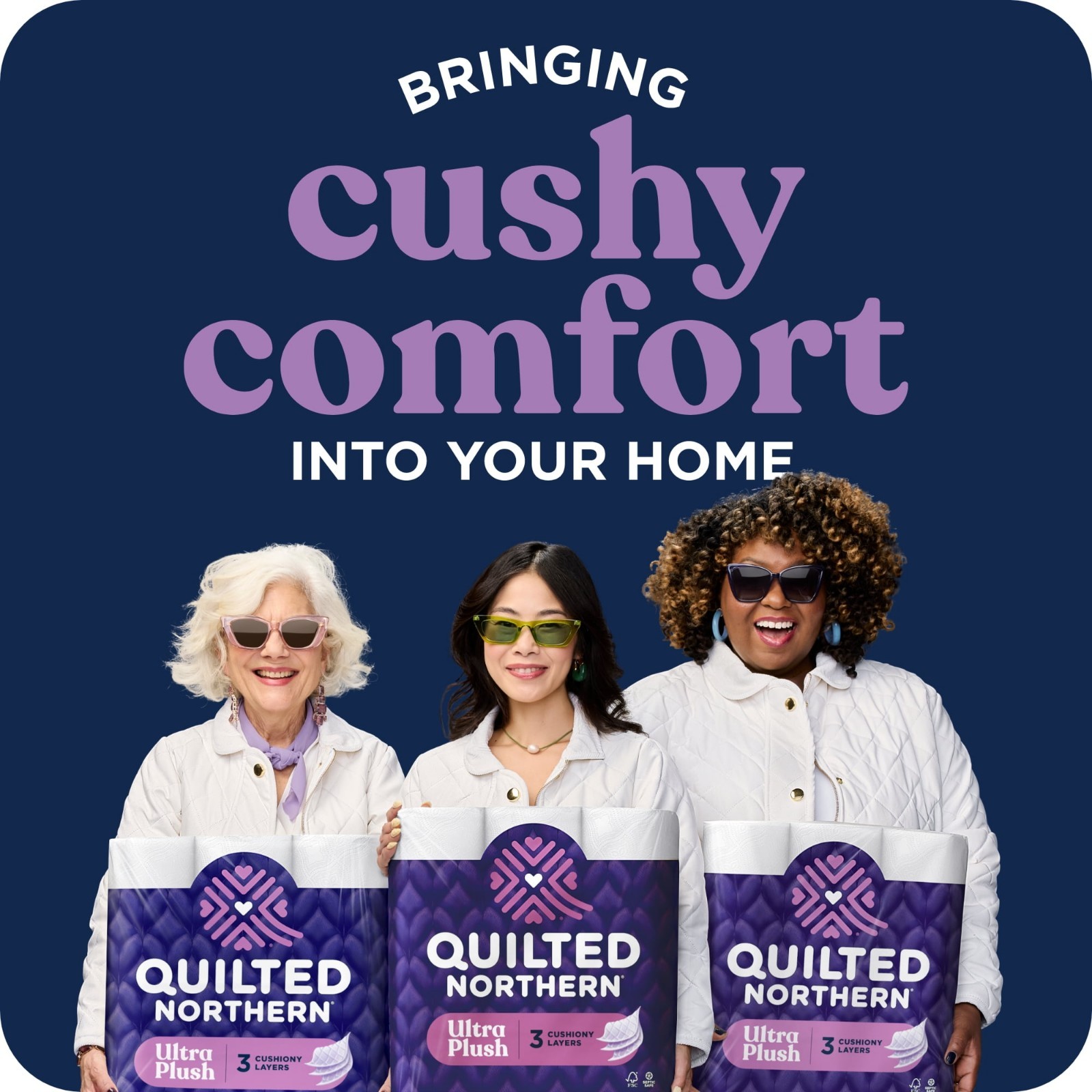 Quilted Northern Ultra Plush 3-Ply Toilet Paper, 24 Mega Rolls, 255 Sheets Per R