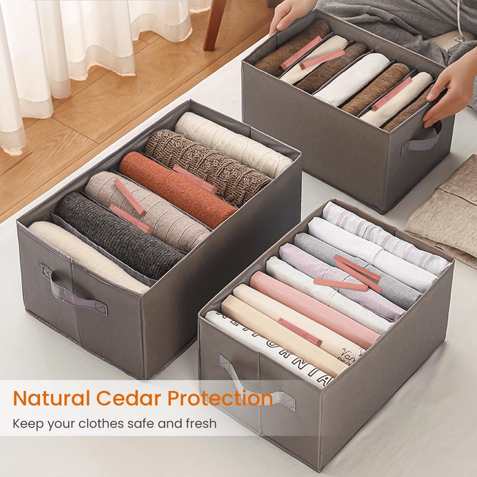 Homode Cedar Blocks for Clothes Storage, 50Pcs Cedar Sticks, Aromatic Red Ced…