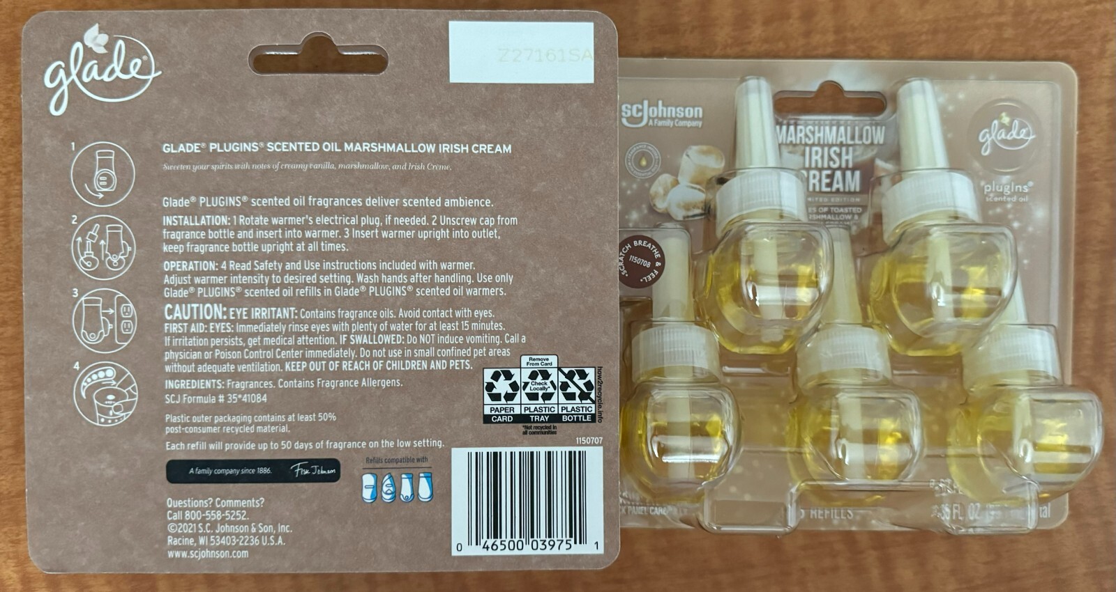 10 Glade Marshmallow Irish Cream PlugIn Scented Oil Refill Air-Fresheners