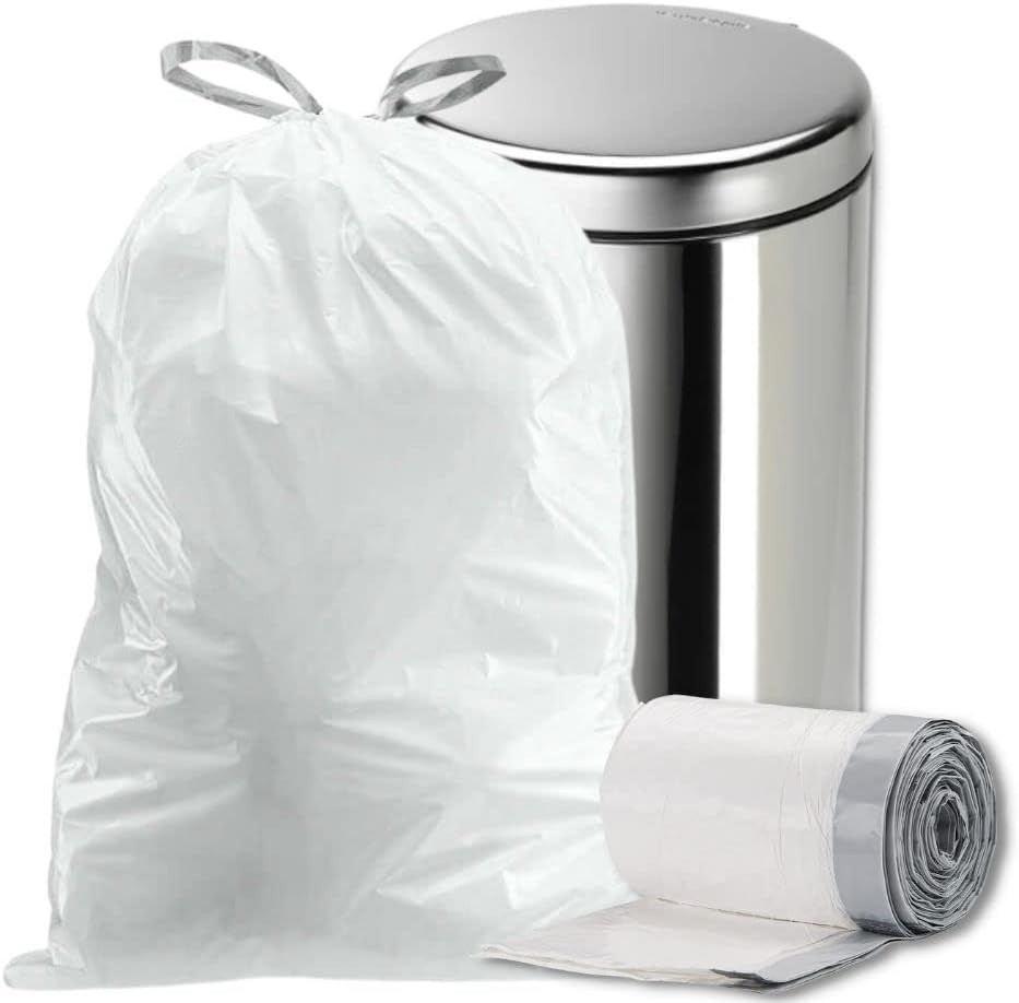 Plasticplace 18 Gallon White Trash Bag, 2.0 Mil, 25.5” x 28” (80 Count)