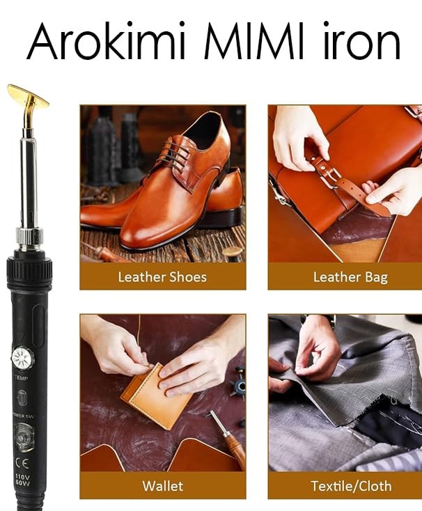 Mini Iron, 80W Small Iron for Crafts Patches Shoes Hats, Adjustable Temperatu…