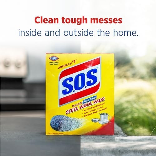SOS Steel wool Scouring soap pad 18 -Pack