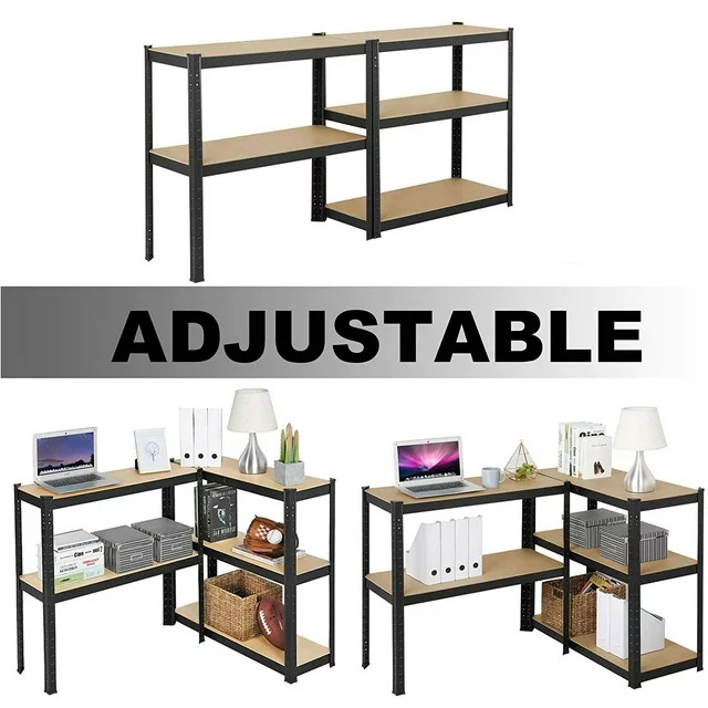 Heavy Duty Metal Muscle Rack Shelving Storage 43″W x 18″D x 71″H Garage 5 Shelf