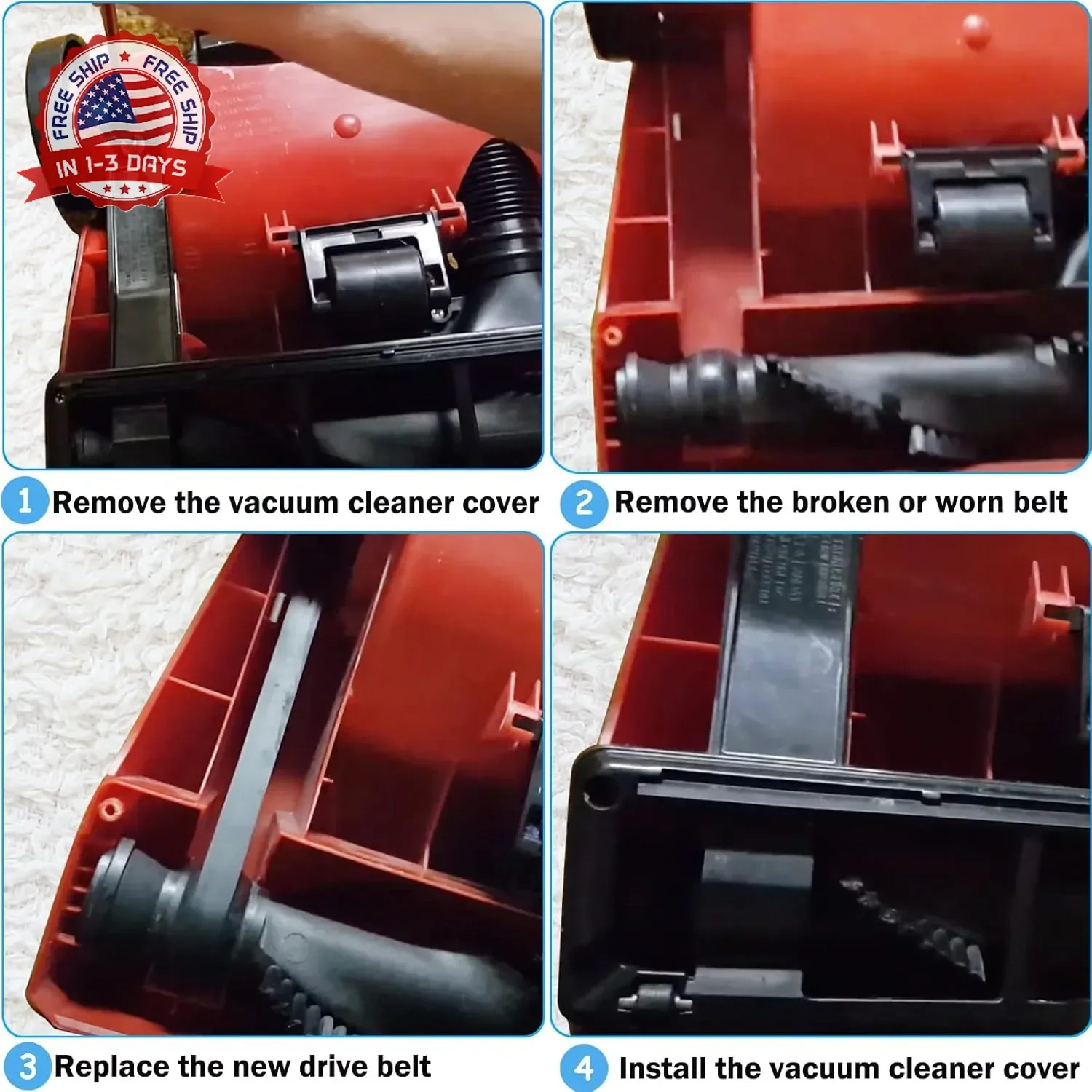 Vacuum Belt Replacement for Dirt Devil Style 4/5 Featherlite/Powerlite/Swivel Gl