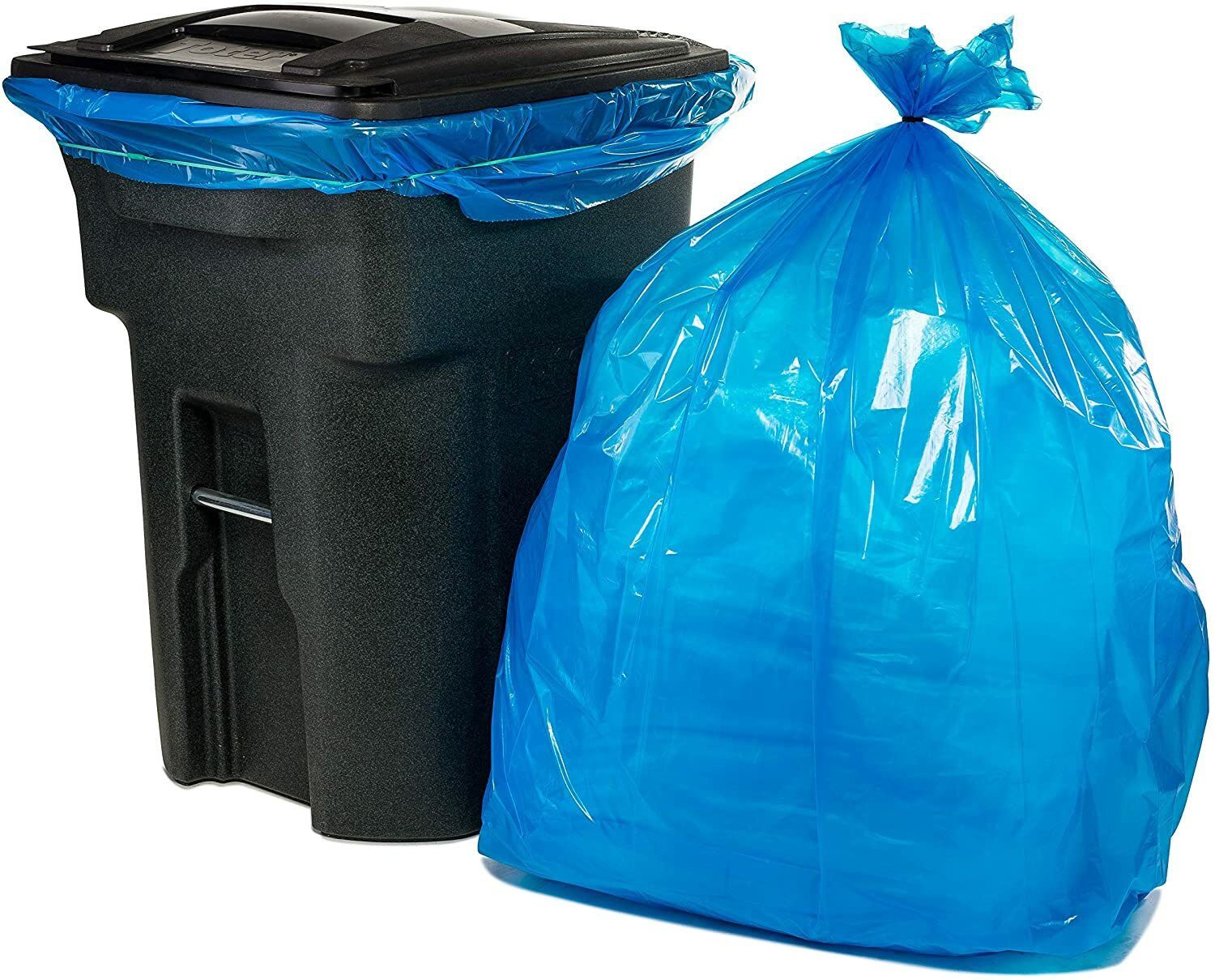 Plasticplace 95-96 Gallon Blue Recycling Bags, 25 Count