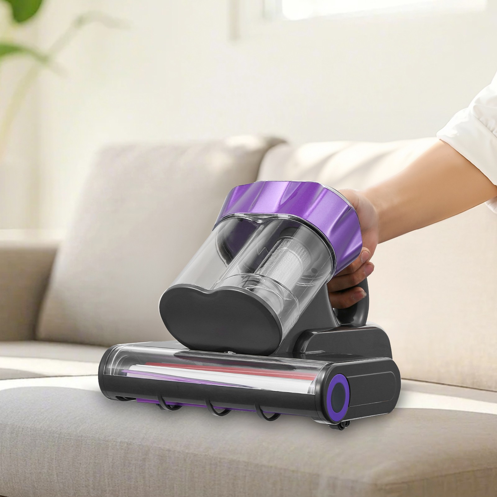 Mattress Vacuum Cleaner with 18Kpa Powerful Suction HEPA Filter 550W Gray