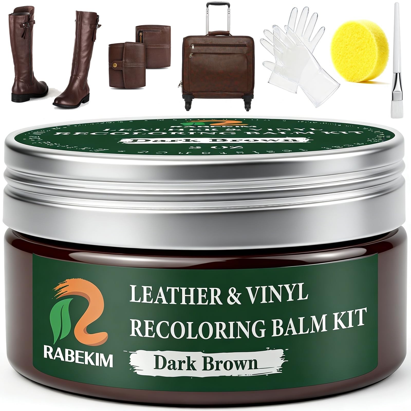 Dark Brown Leather Repair Kit, Leather Recoloring Balm – Restore & Repair