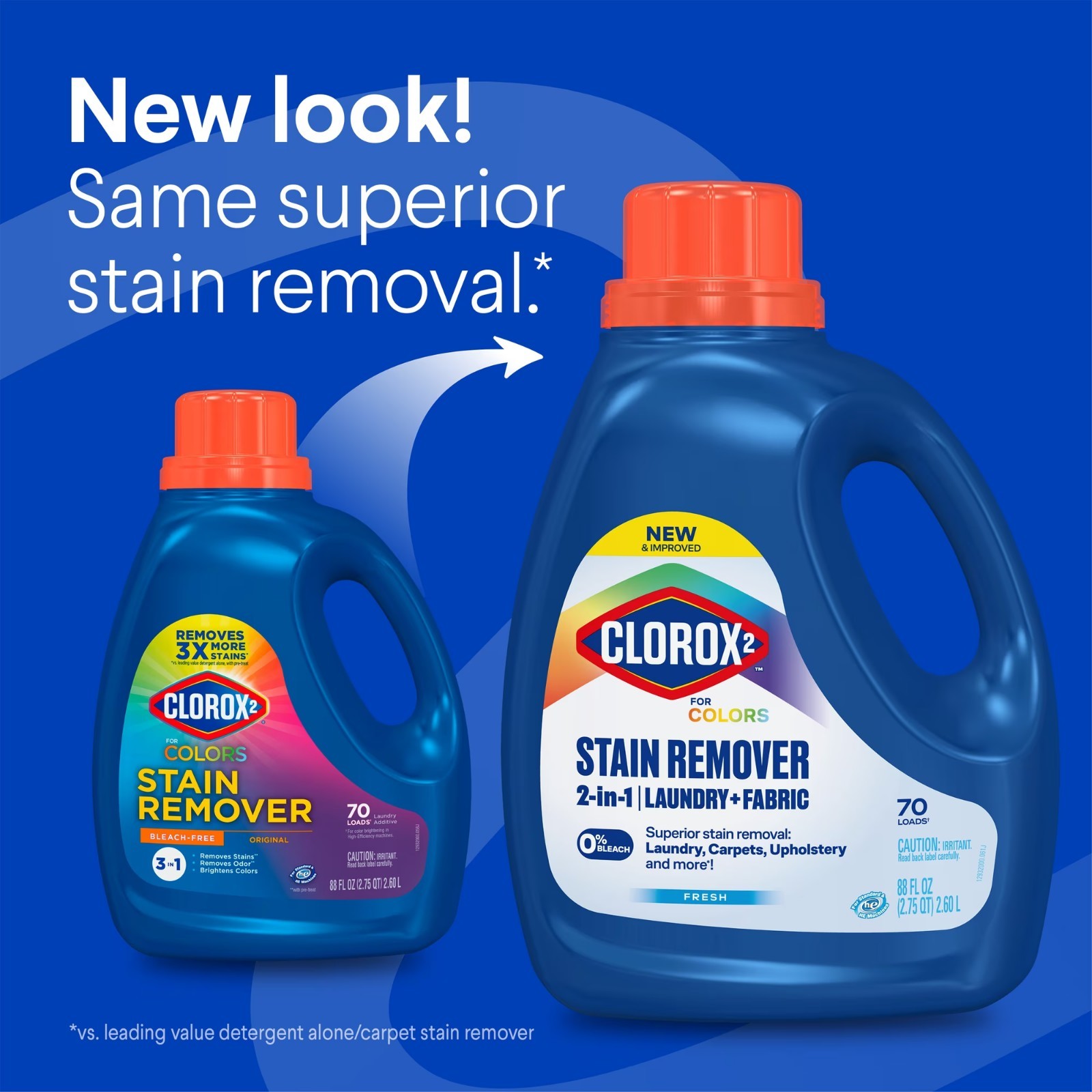 2 for Colors Stain Remover and Laundry Additive Bleach Free Original, 88 oz