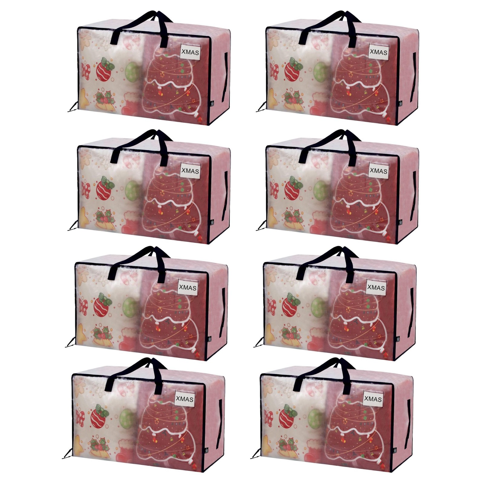 8 PCS Clear Extra Large Moving Bags Heavy Duty Reinforced Handles