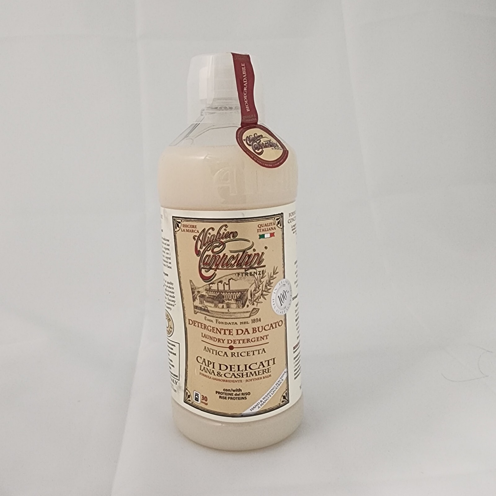 Alighiero Campostrini Cashmere, Wool Delicates Shampoo Detergent 33oz Made Italy