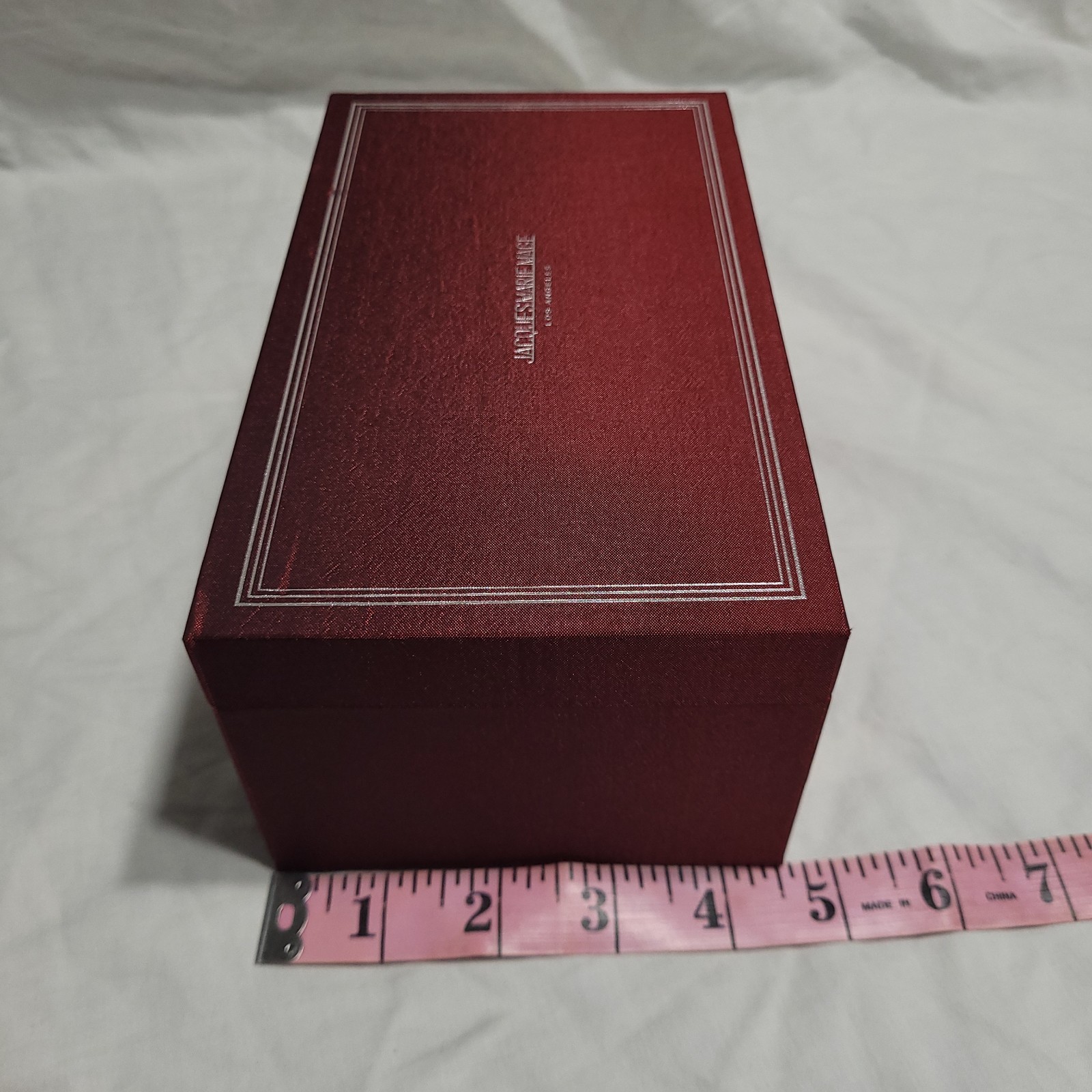 Jacques Marie Mage Gift Box Hard Case Glasses Red Silver Logo 7.75 x 4.5 in