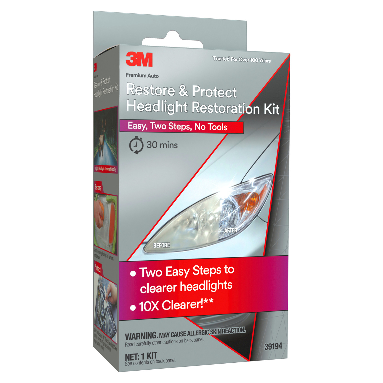 3M Restore & Protect Headlight Restoration Kit: 4-pack