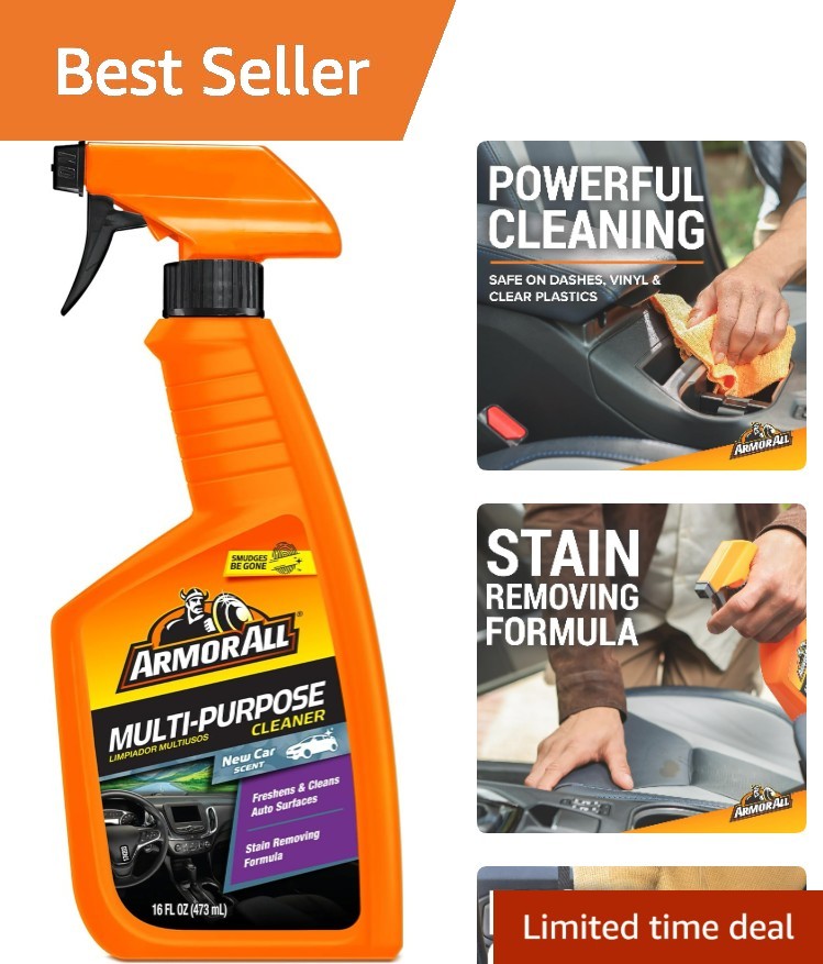 Multi-Purpose Car Cleaner Spray, New Car Scent, 16 Fl Oz | Interior car clean…