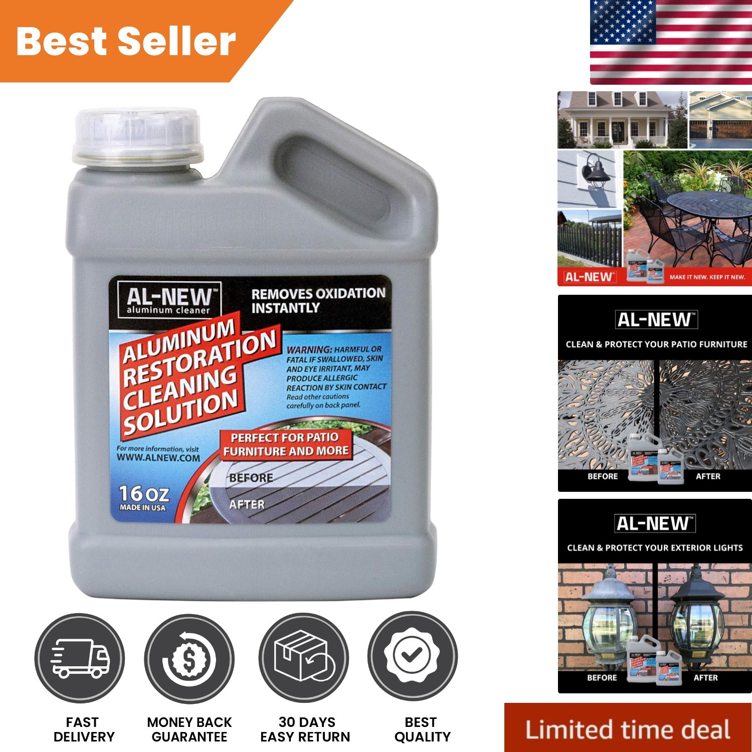 Multipurpose Aluminum Restoration Solution – Effortless Shine & Clean