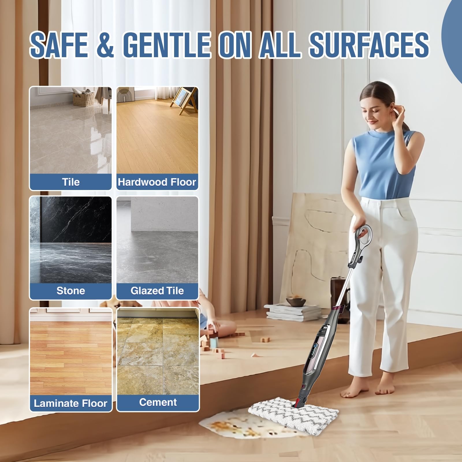 2 Pack Steam Mop Replacement Pads Compatible with Shark Genius Steam Mop S5003D