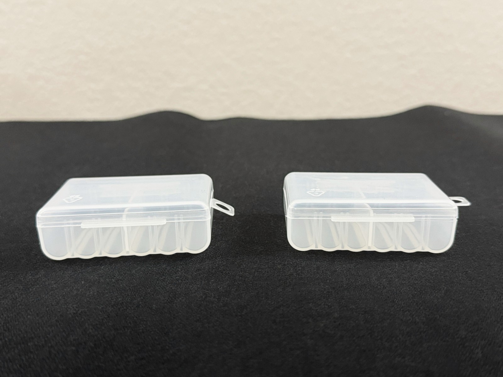 Triple AAA Battery Storage Box Case Holder in Clearview Color 12 Slot, 2QTY Set