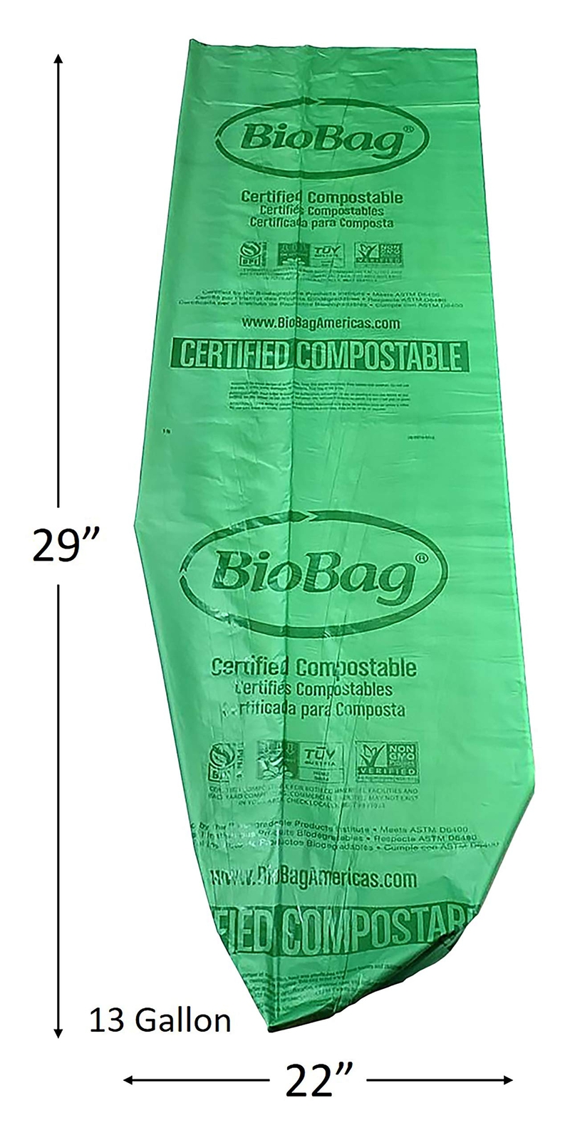 usa The Original Compostable Bag 13 Gallon 48 Total Count 100% Certified Compo
