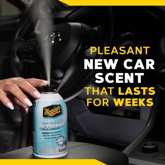 Meguiar’s G16402 Whole Car Air Re-Fresher,Odor Eliminator Mist New Car Scent 2oz