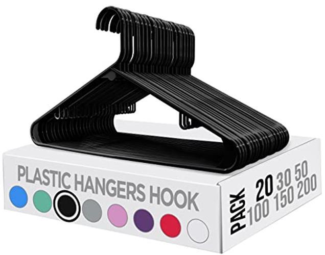 Utopia Home Plastic Hangers 20 Pack – Skirt Hangers Assorted Colors , Sizes
