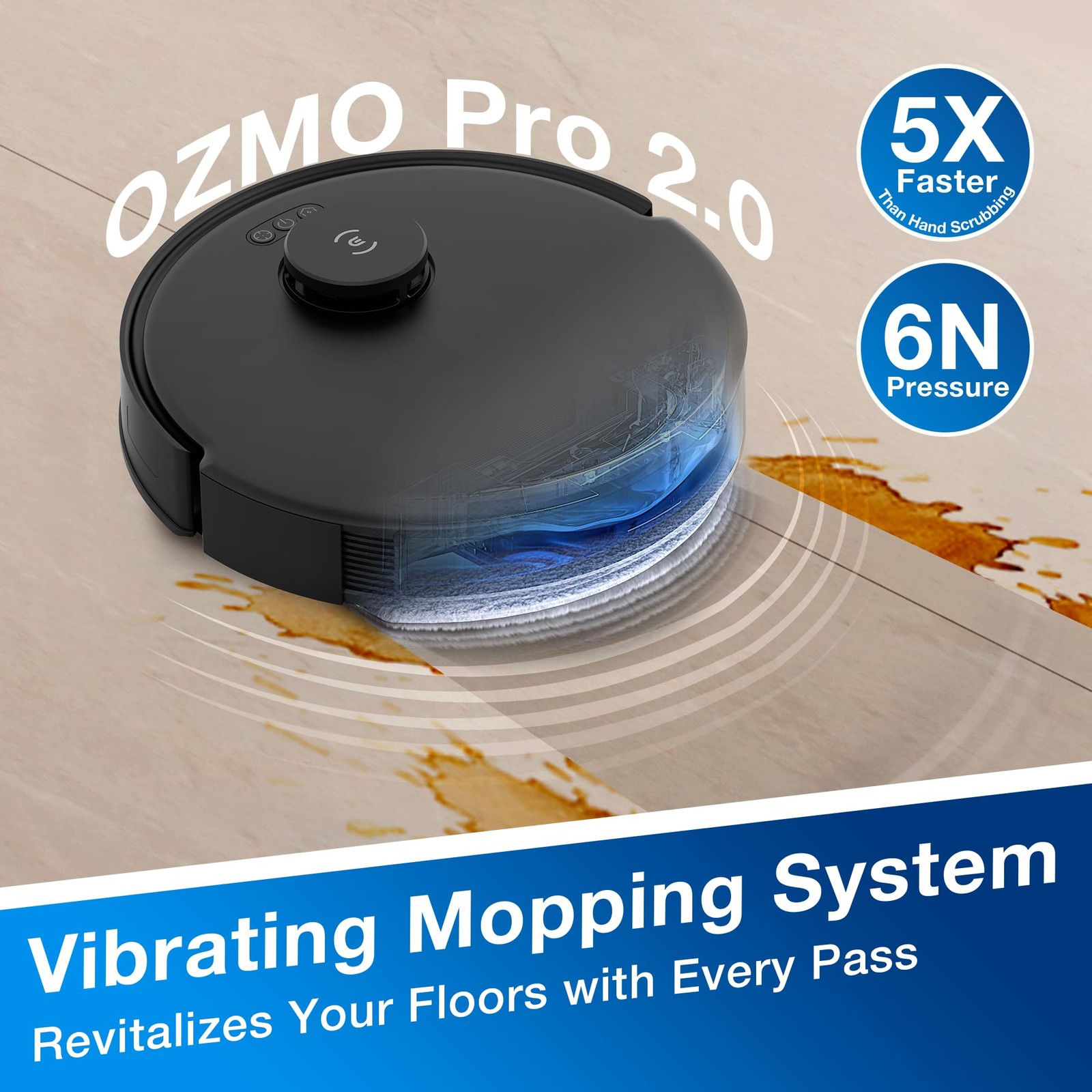 ECOVACS DEEBOT N20 Robot Vacuum Cleaner and Mop,8000Pa Strong Suction