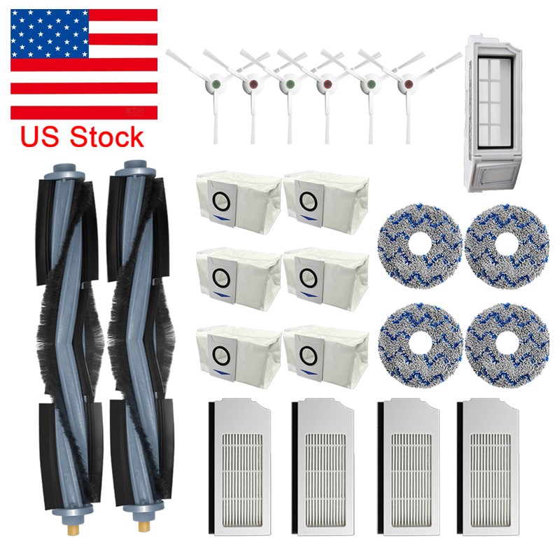 USA For Ecovacs Deebot X1 OMNI T10 TURBO Cleaner Brush Mop Filter Dust Box Parts