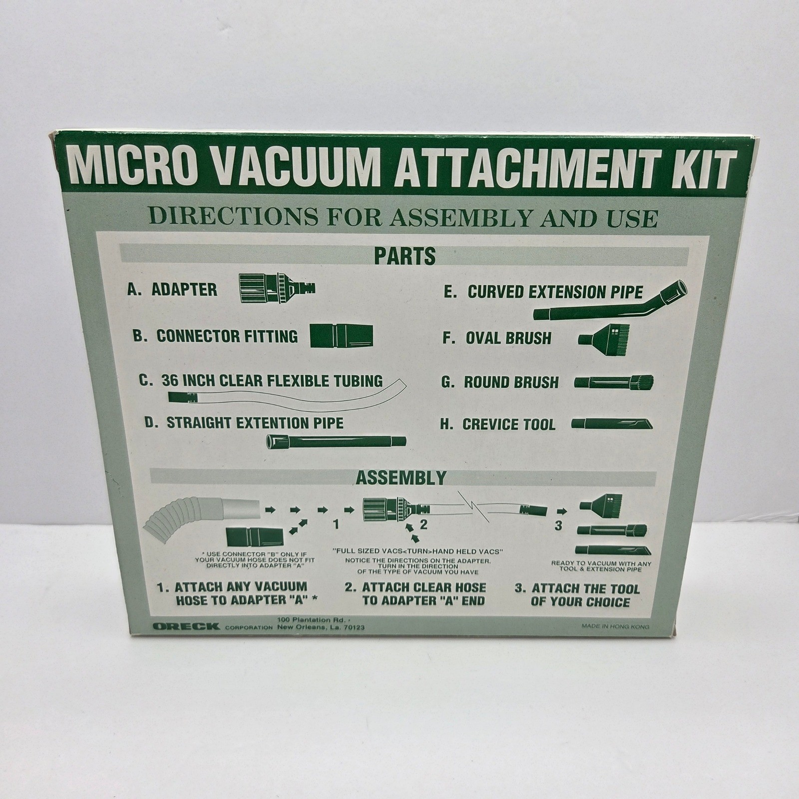 Oreck XL Micro Vacuum Attachment Kit Universal 8 Piece Set Fits All Vacuums