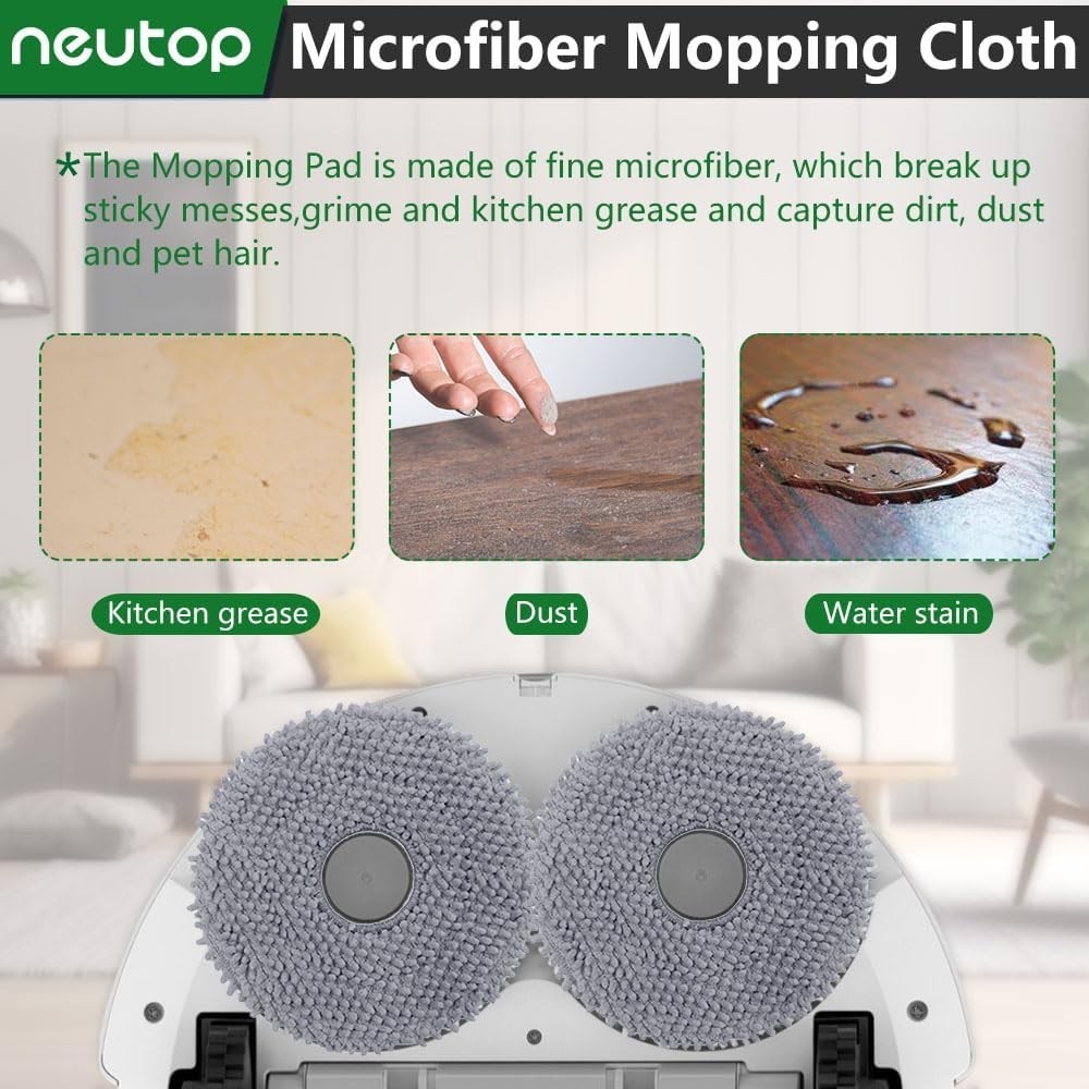 neutop Replacement Mopping Pads Compatible with Roborock Q Revo, Qrevo MaxV/S/Pr
