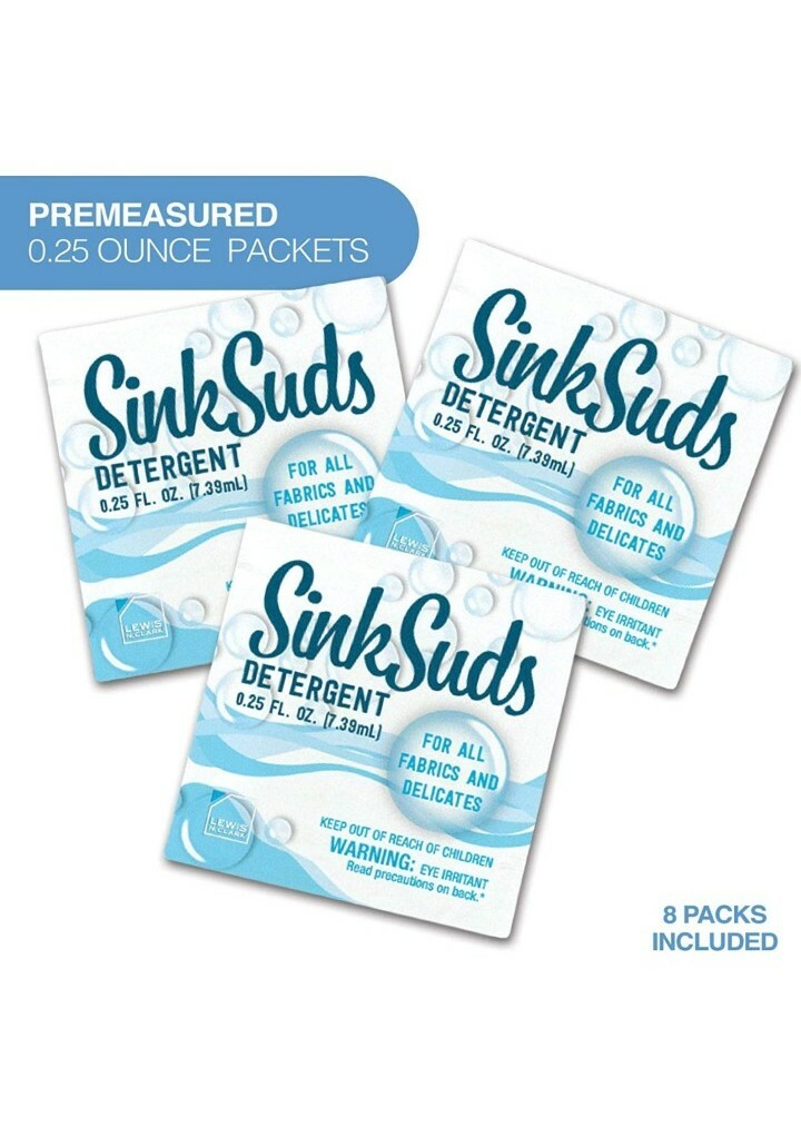 SinkSuds Laundry Detergent | Travel Size Liquid Soap | TSA Compliant 8 Pack