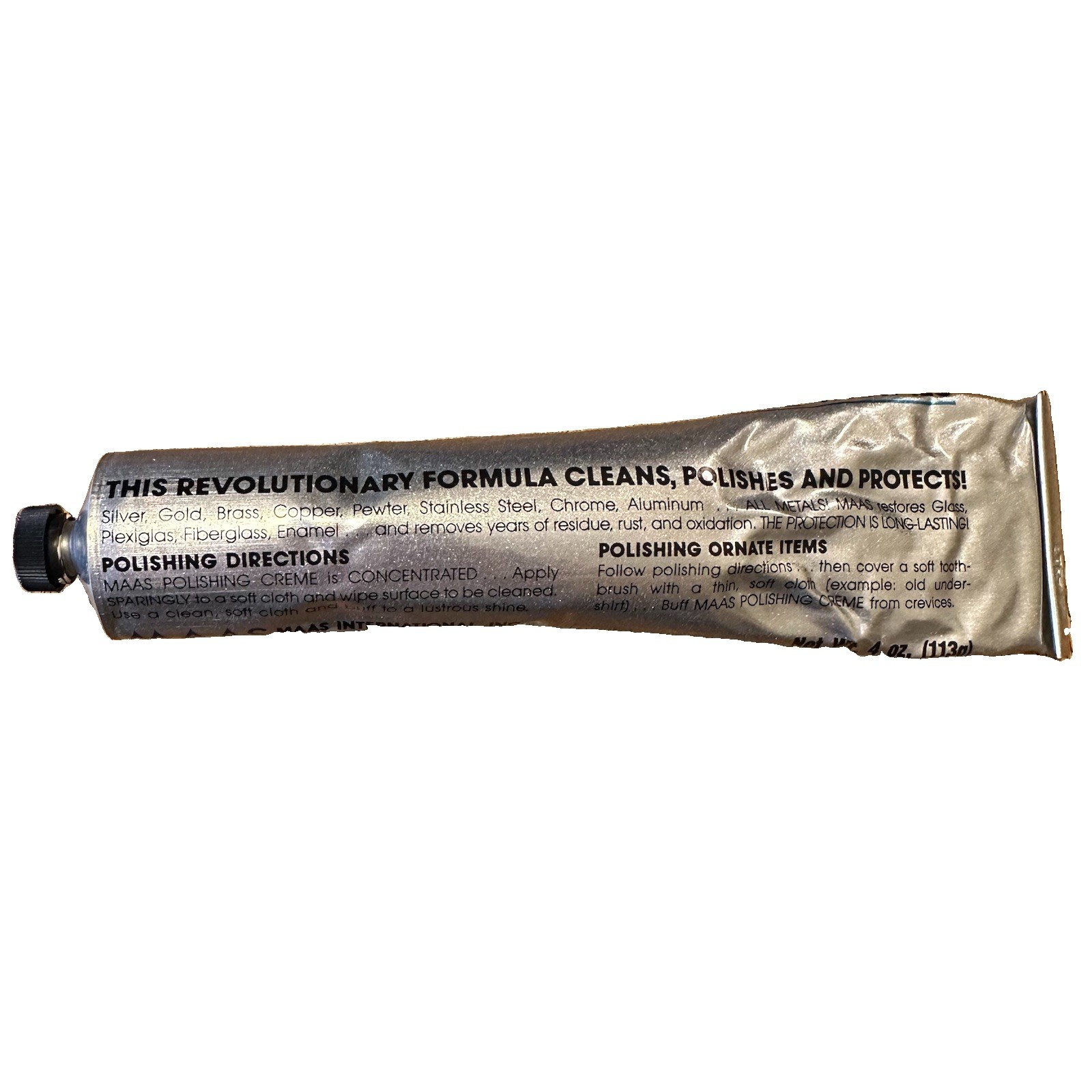 MAAS Concentrated A Fine Polishing Creme for All Metals 4 oz Partial Tube