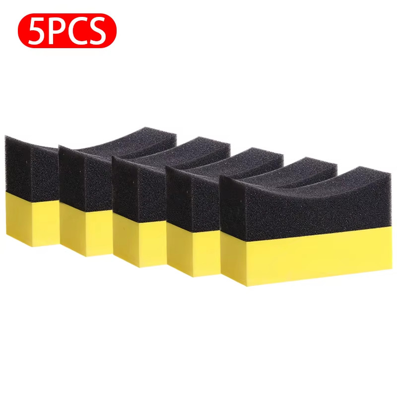 5 PCS Car Cleaning Sponge Brush Set Wheel Tire Wash Wax Polishing Tools